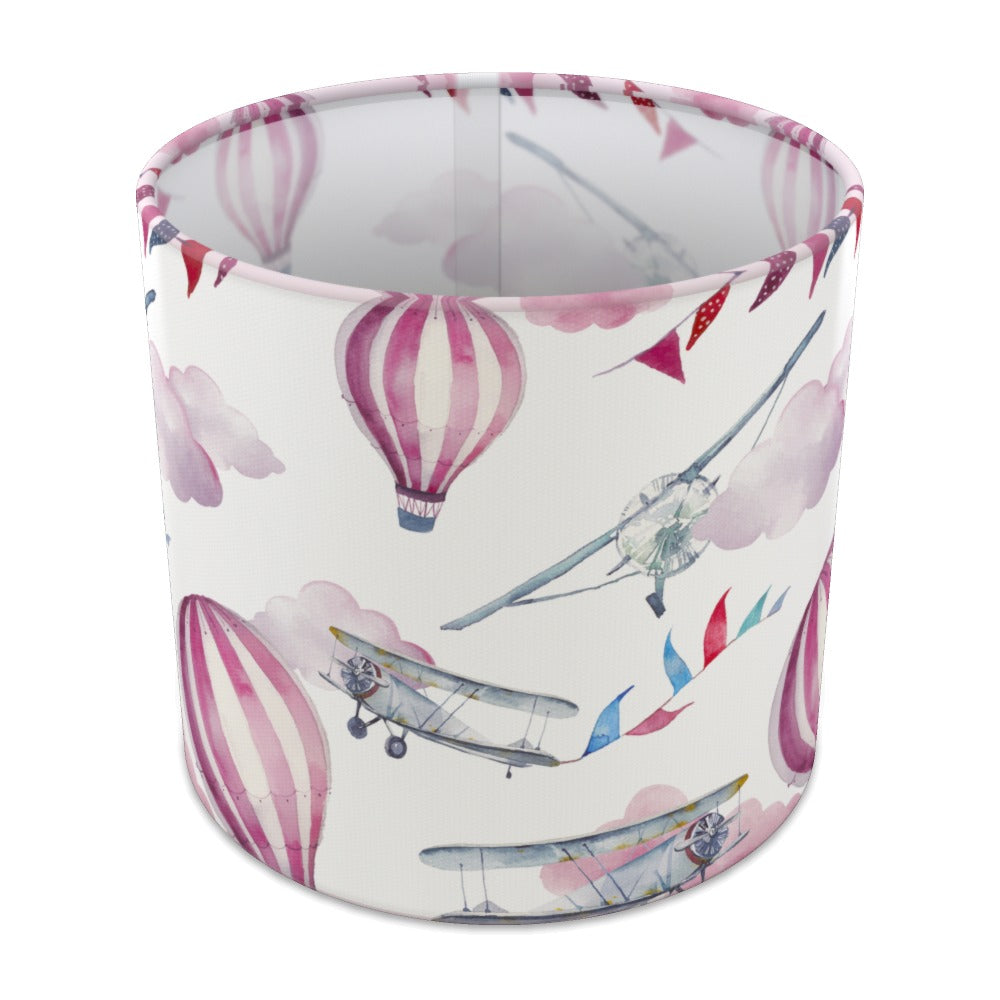 Pink Balloon and Airplane Pattern lampshade - 20cm Table