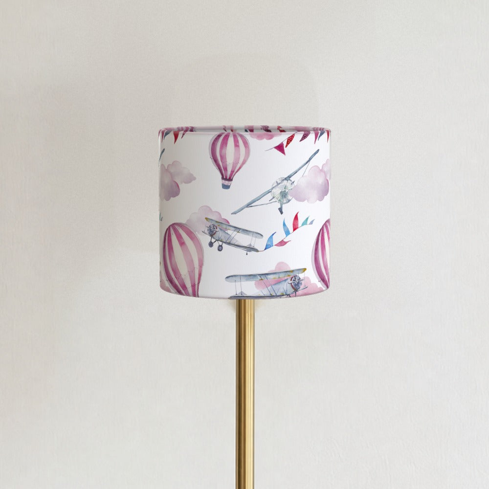 Pink Balloon and Airplane Pattern lampshade