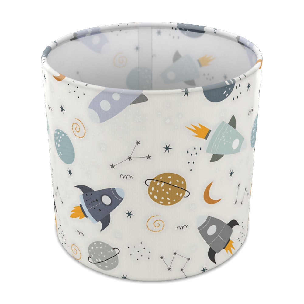 Rocket and Planet Space Theme lampshade - 20cm Table