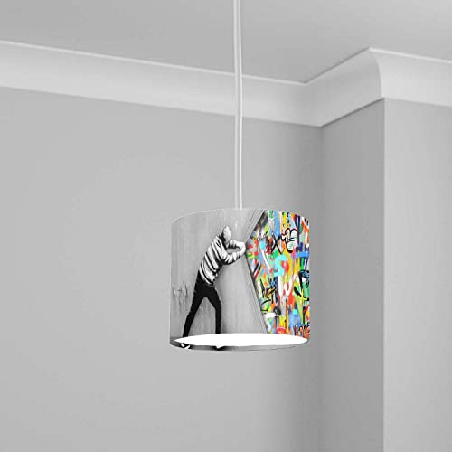 Streetart Lampshade Street Art Banksy Art Curtain Bedroom Lightshade 20CMX18.5CM