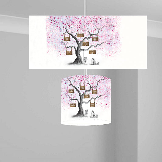 Blossom Tree Family Personalized Ceiling Lampshade Lightshade for Room - 20cm x 18.5cm