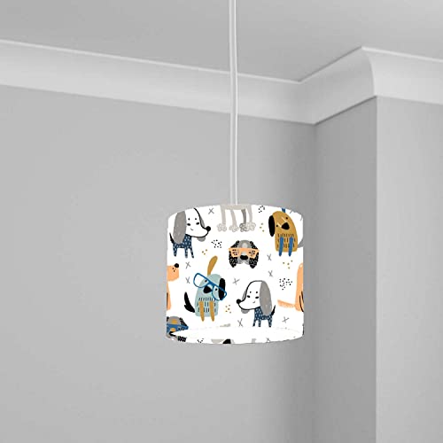 Cute Funny Dogs Baby Boys Nursery lampshade lightshade Printed Light Shade 20CMX18.5CM