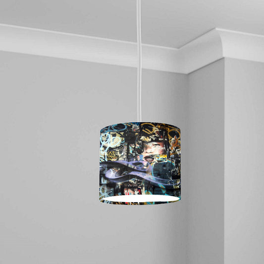 Urban Graffiti Street Art Ceiling Lampshade Lightshade for Bedroom - 20cm x 18.5cm