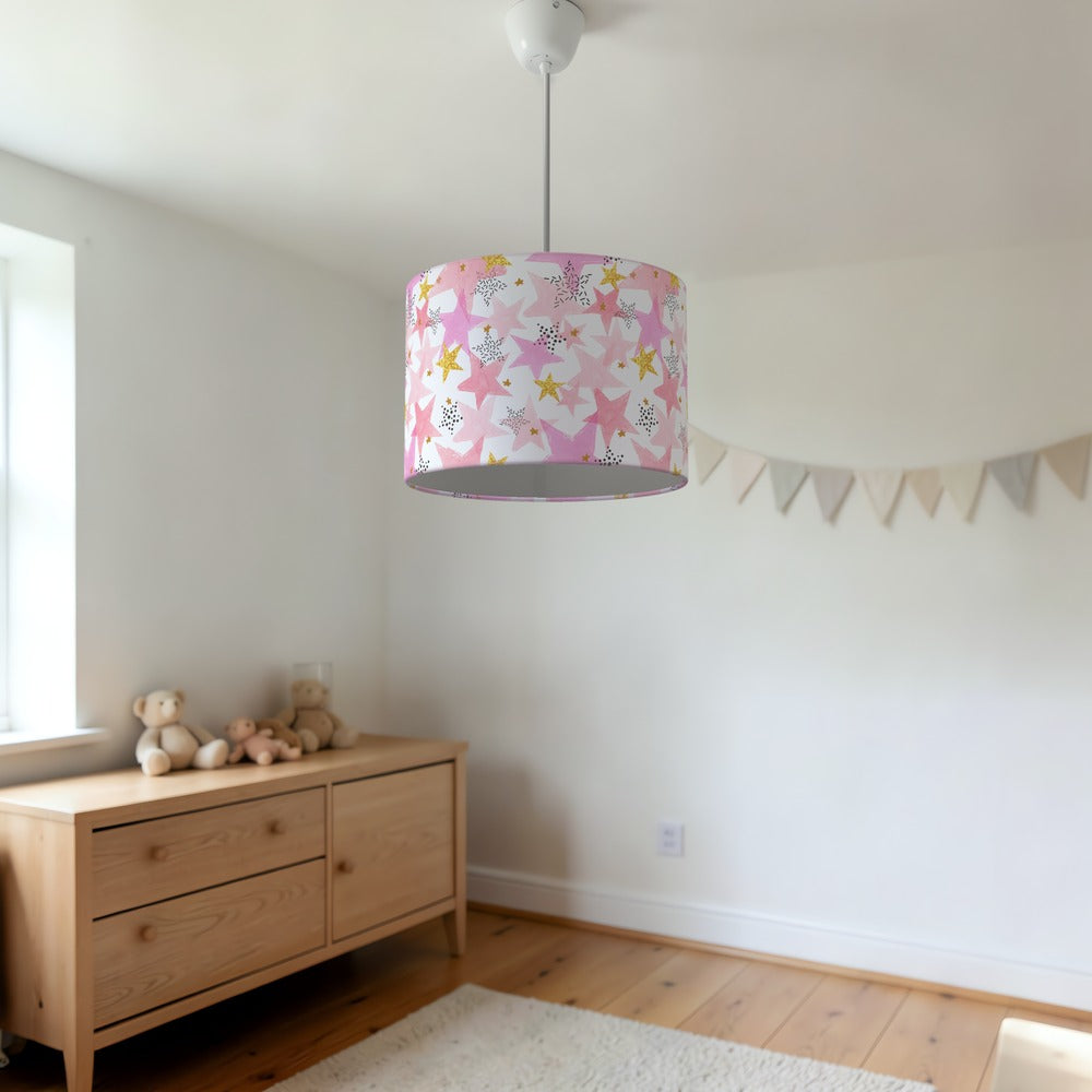Pink Starry Sky lampshade
