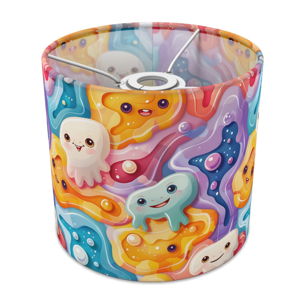 Colourful Monsters on Swirls lampshade - 20cm Ceiling