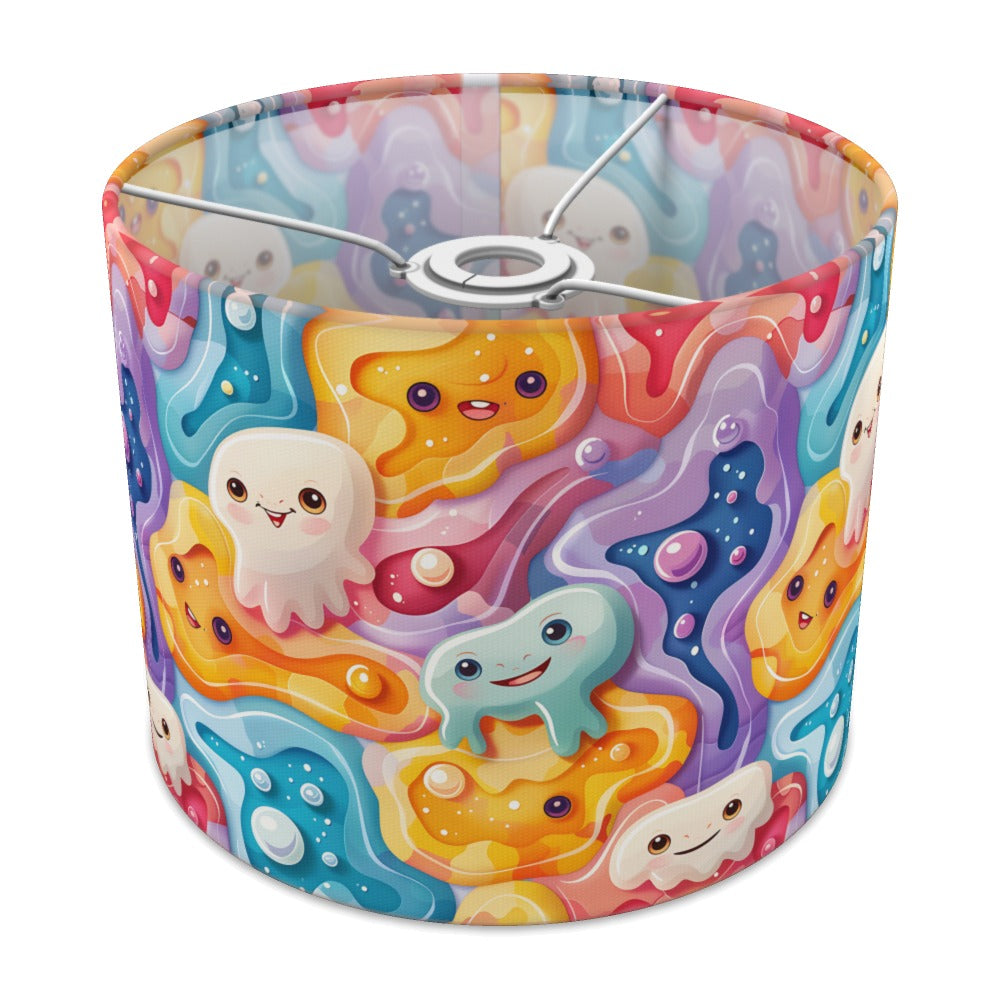 Colourful Monsters on Swirls lampshade - 25cm Ceiling