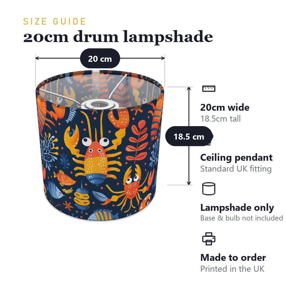 Bright Crabs lampshade