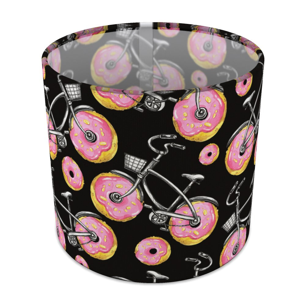 Whimsical Donut and Bike Pattern lampshade - 20cm Table