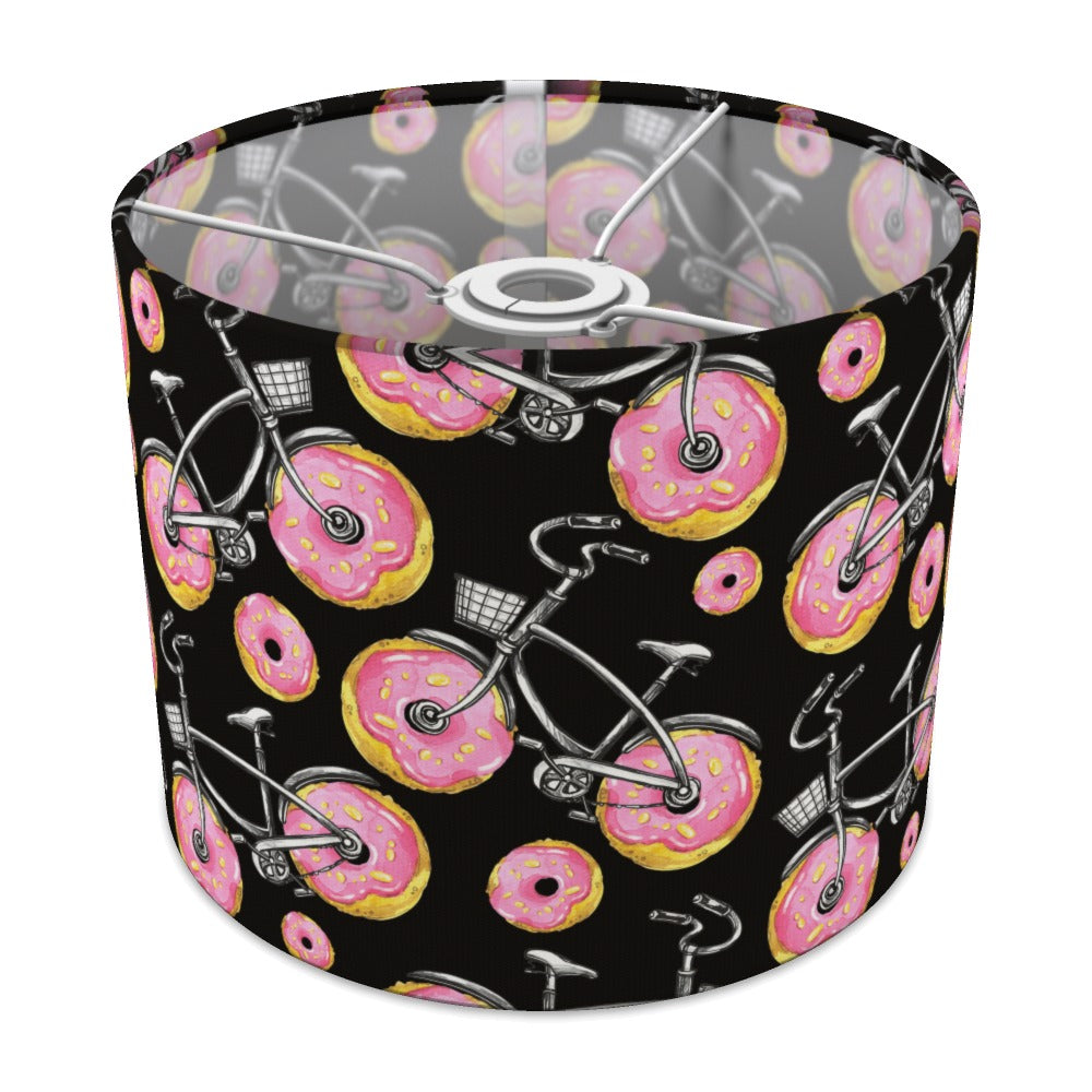 Whimsical Donut and Bike Pattern lampshade - 25cm Ceiling