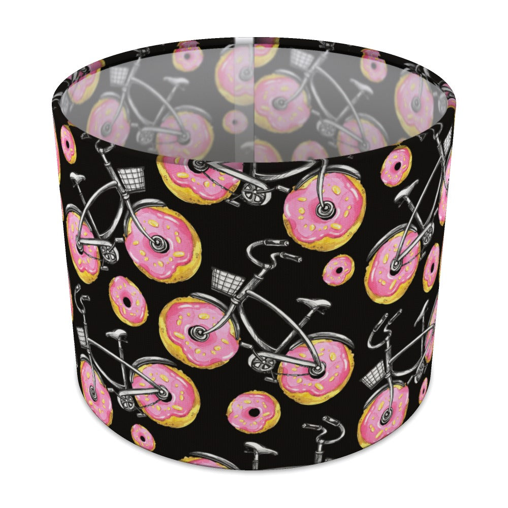 Whimsical Donut and Bike Pattern lampshade - 25cm Table