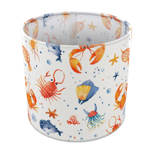 Colourful Crabs and Fish lampshade - 20cm Table