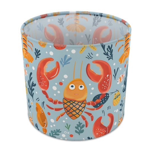Bright Crabs and Fish lampshade - 20cm Table