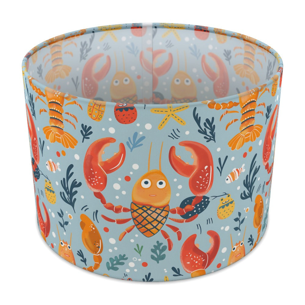 Bright Crabs and Fish lampshade - 30cm Table