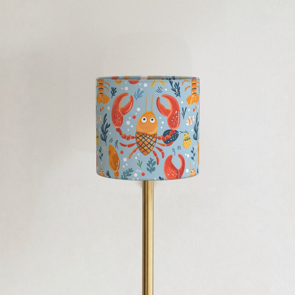 Bright Crabs and Fish lampshade