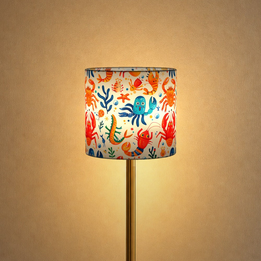 Colourful Crabs and Octopus lampshade