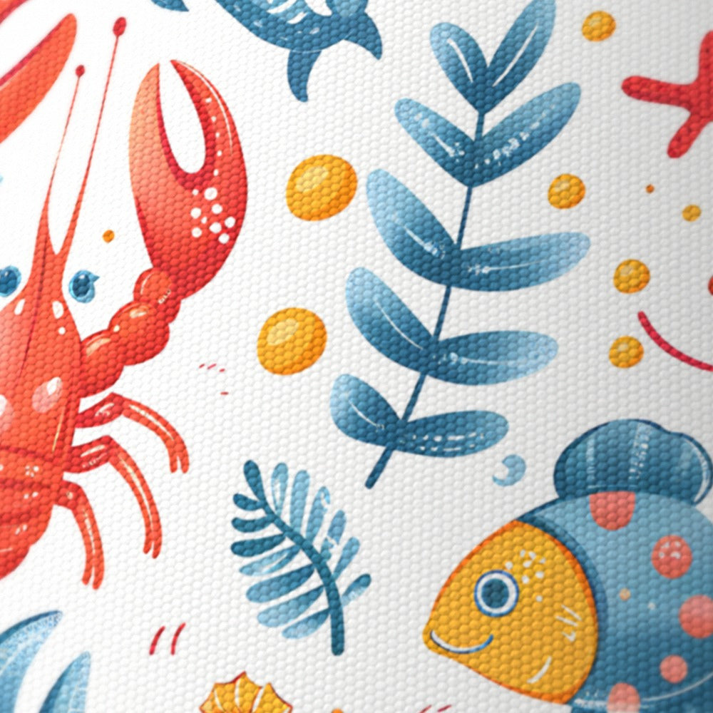 Red Lobsters and Starfish lampshade
