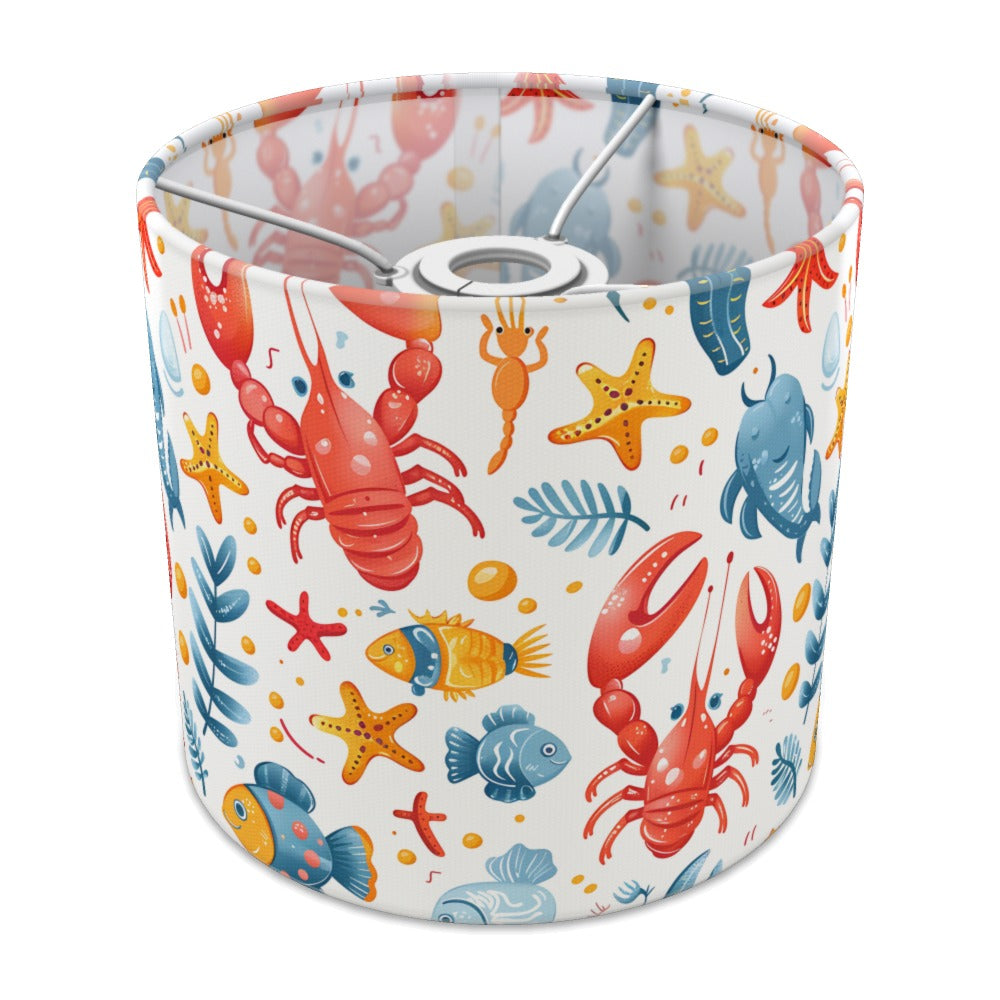 Red Lobsters and Starfish lampshade - 20cm Ceiling