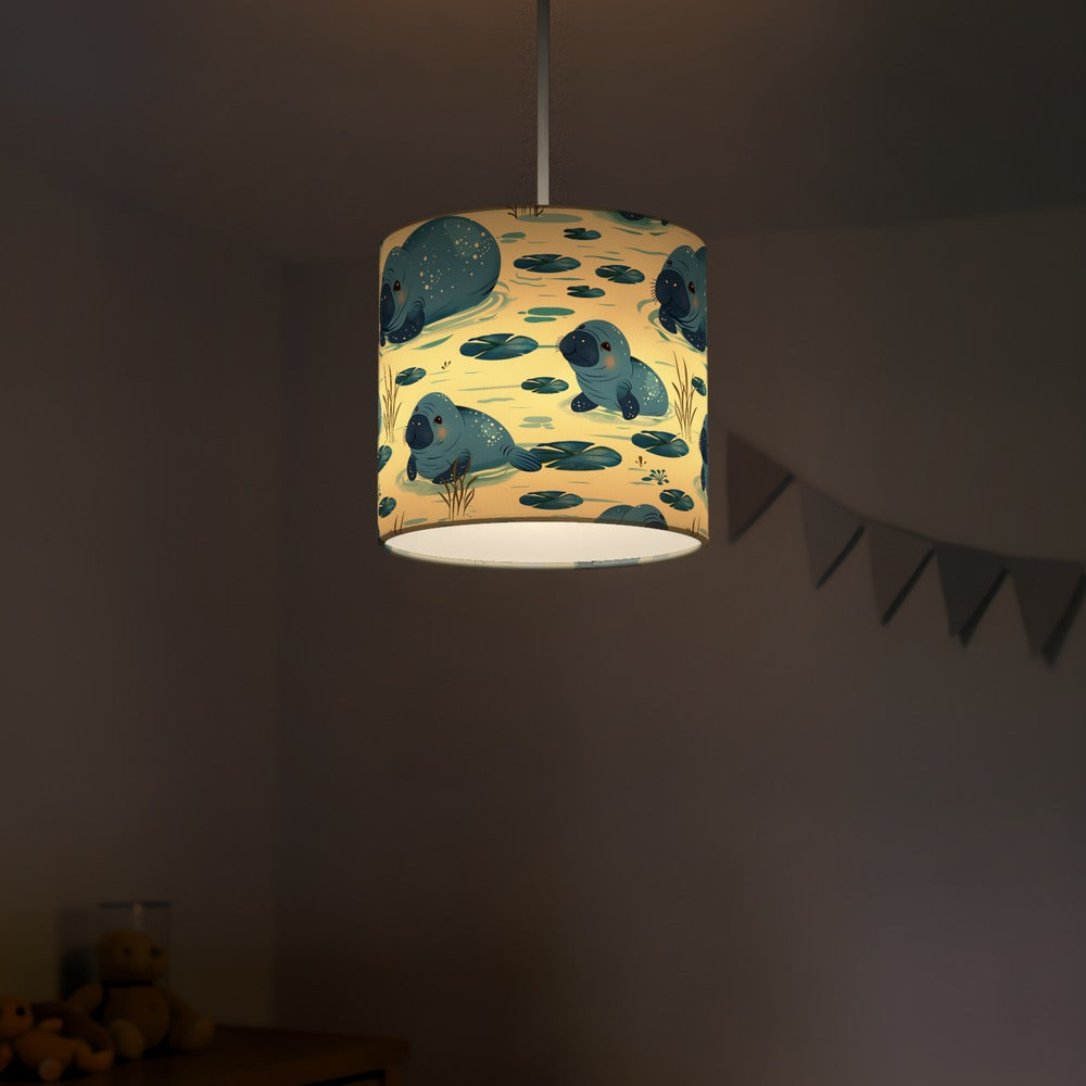 Playful Manatees lampshade