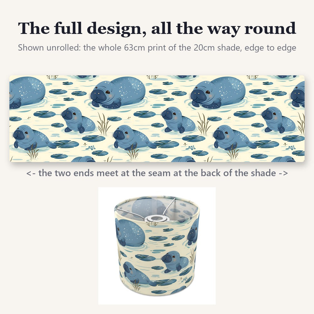 Playful Manatees lampshade