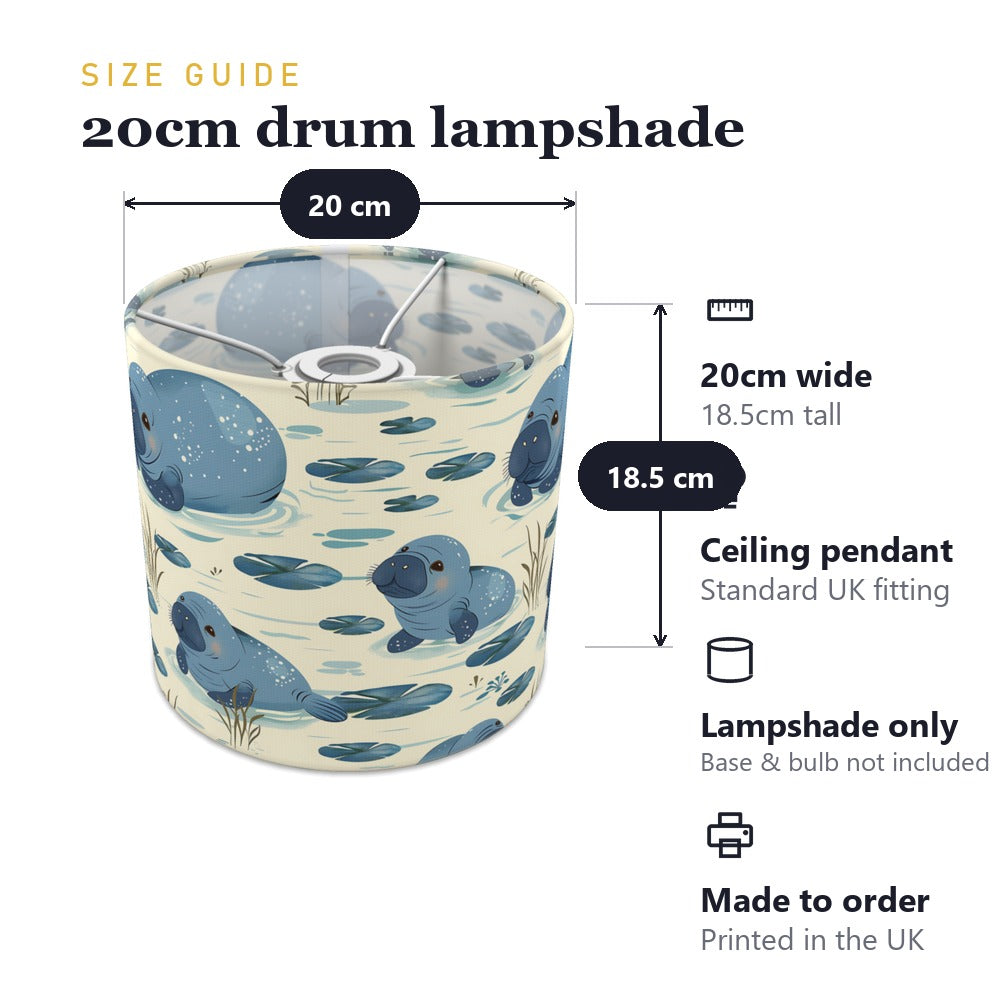 Playful Manatees lampshade
