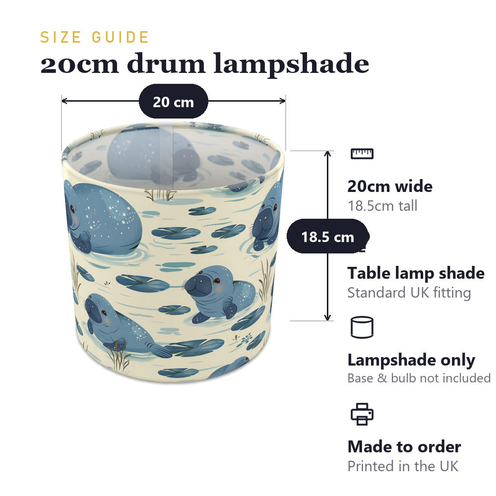 Playful Manatees lampshade