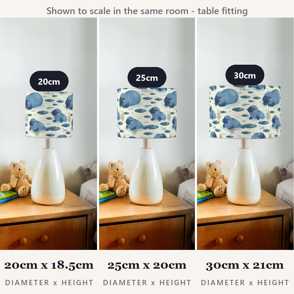 Playful Manatees lampshade