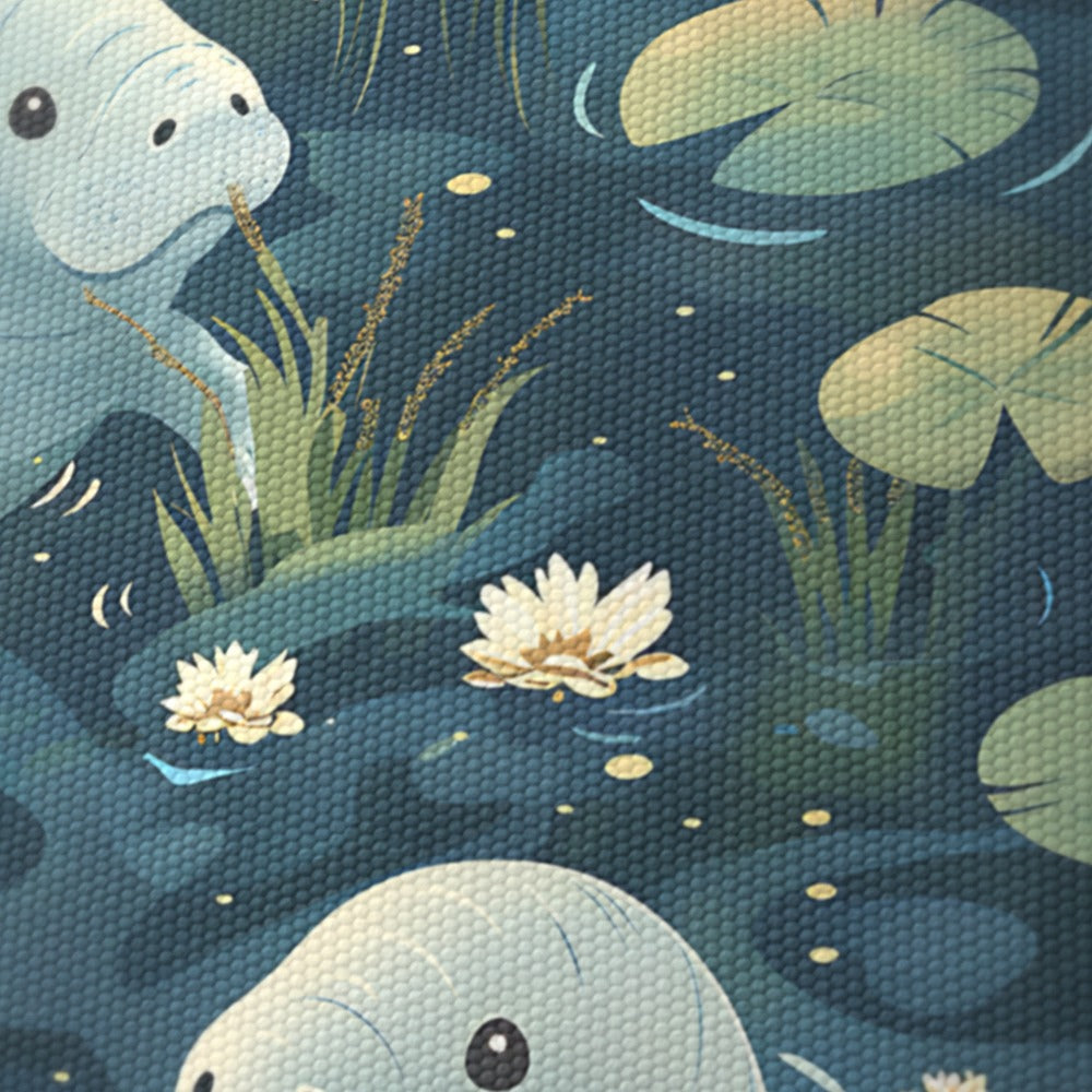 Gentle Manatees on Dark lampshade