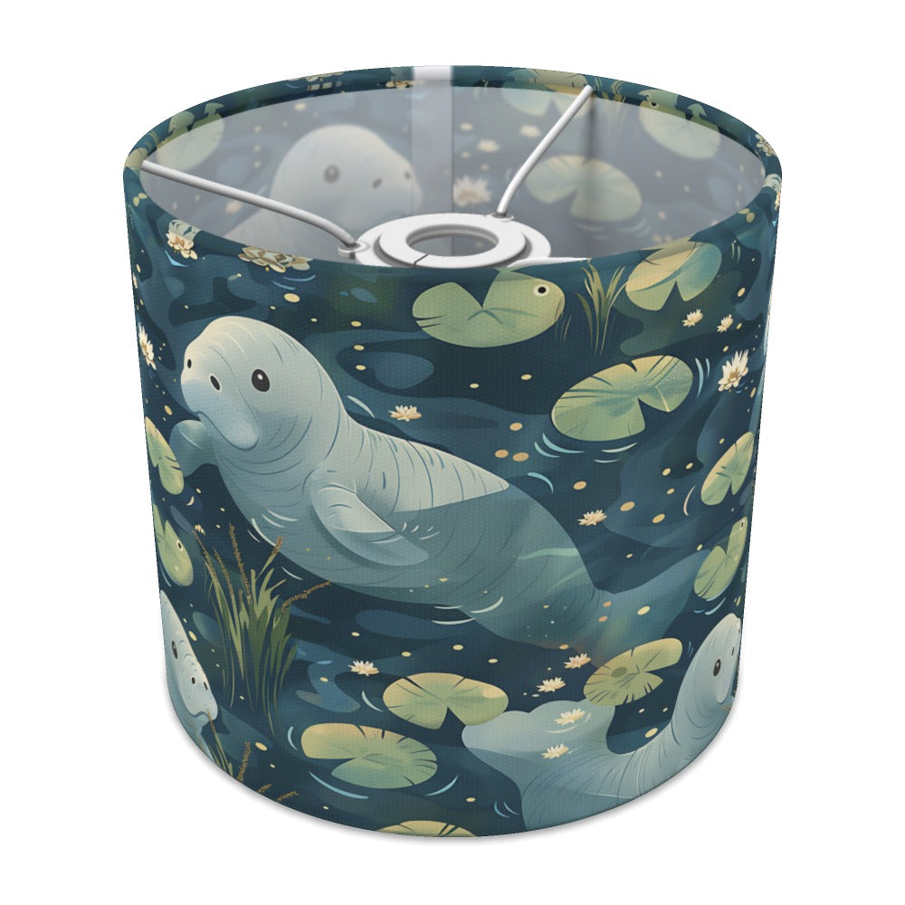Gentle Manatees on Dark lampshade - 20cm Ceiling