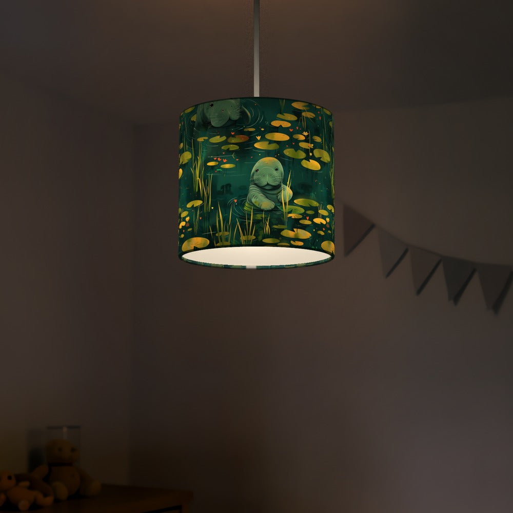 Playful Manatees lampshade