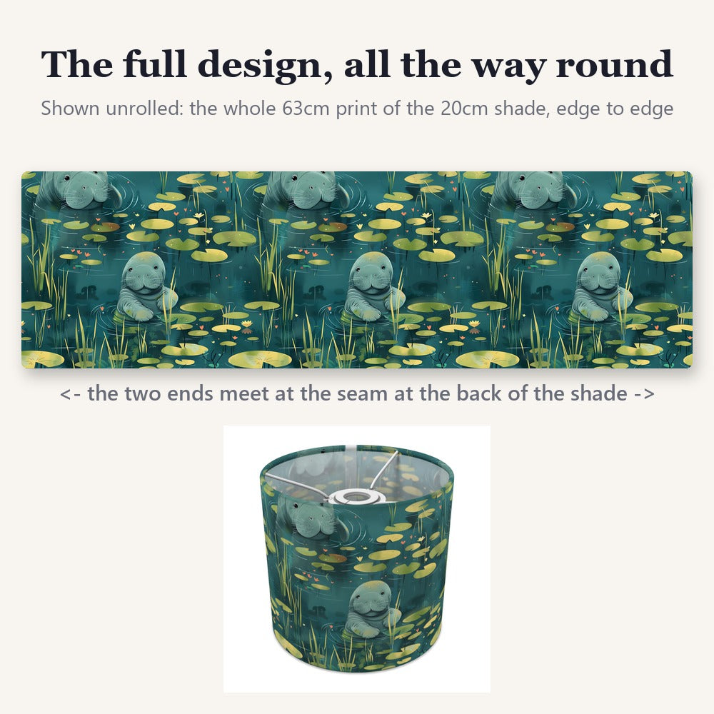 Playful Manatees lampshade