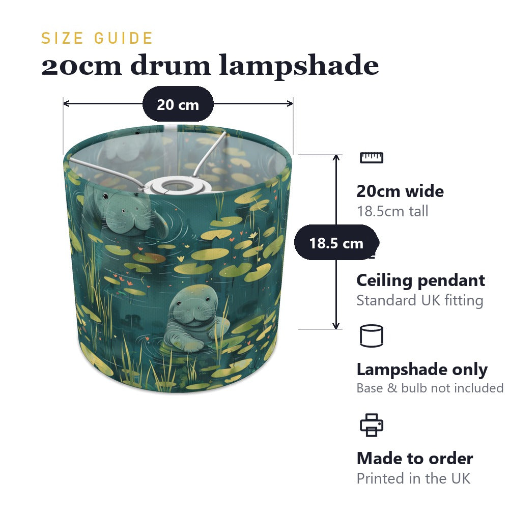 Playful Manatees lampshade