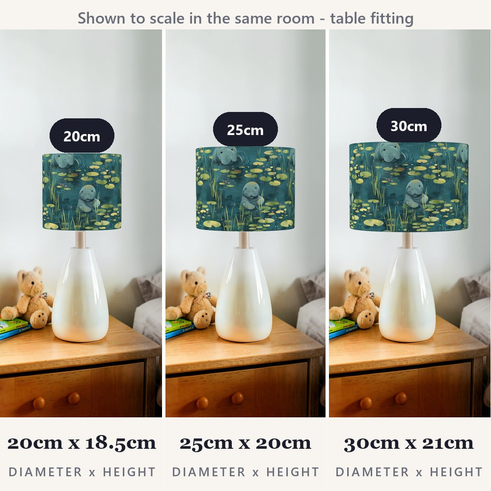 Playful Manatees lampshade