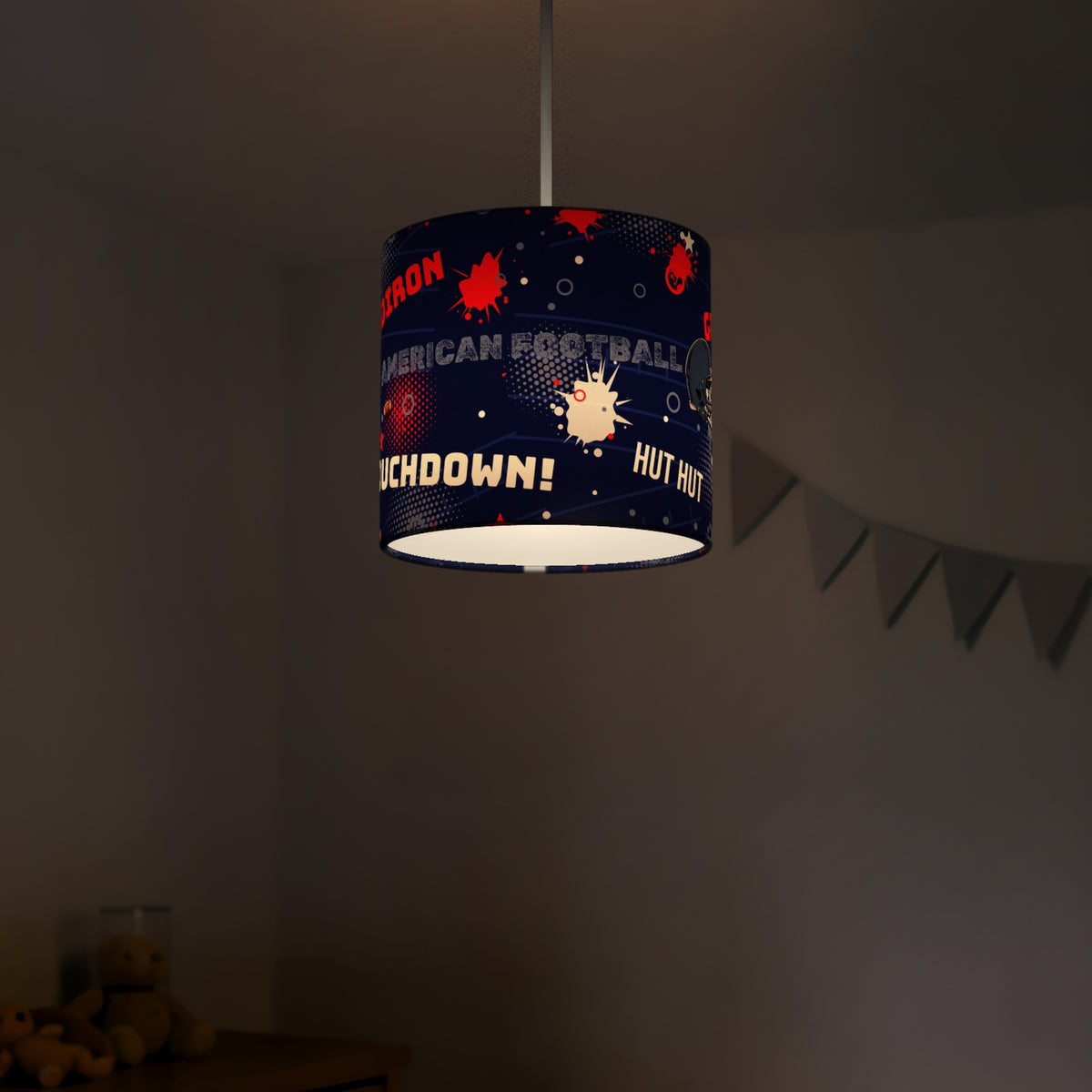 Navy Touchdown II lampshade - 20cm x 18.5cm Ceiling - photo 5