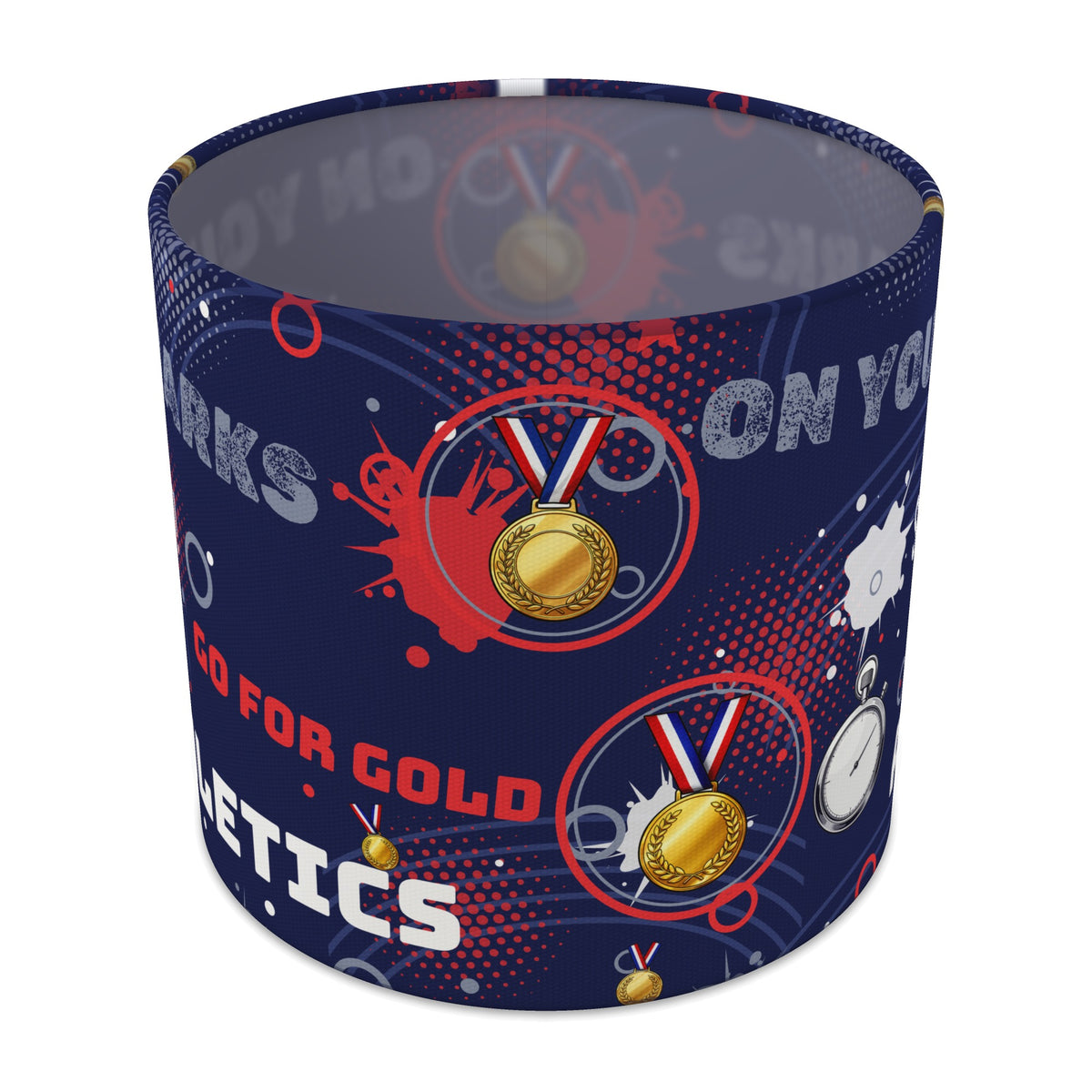 Navy Go For Gold II lampshade - 20cm x 18.5cm Table