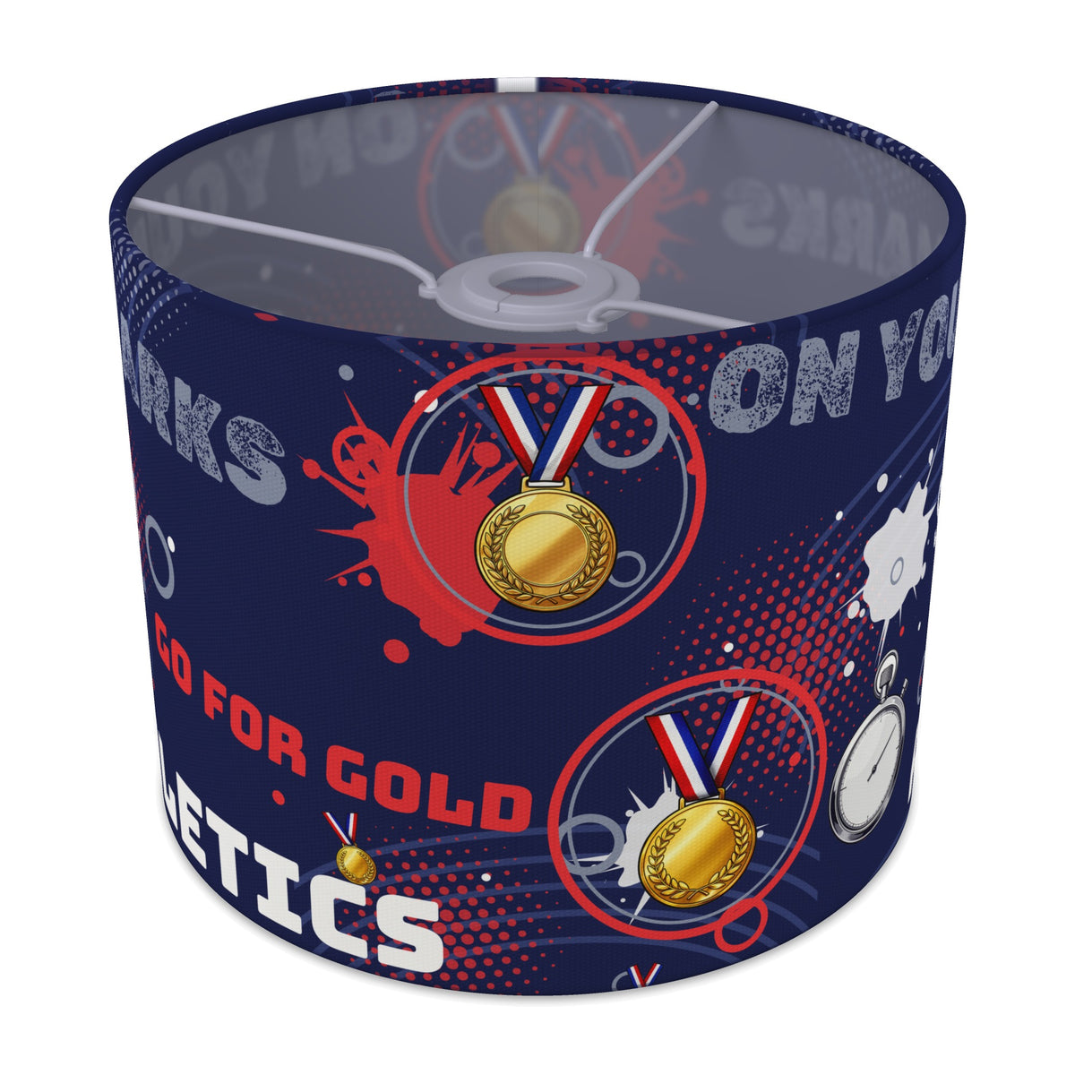 Navy Go For Gold II lampshade - 25cm x 20cm Ceiling