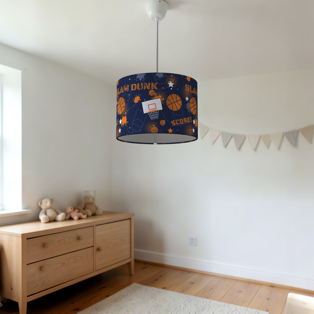 Navy Slam Dunk II lampshade - 20cm x 18.5cm Ceiling - photo 3