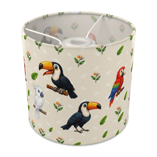 Cream Bird Friends II lampshade - 20cm x 18.5cm Ceiling - main photo