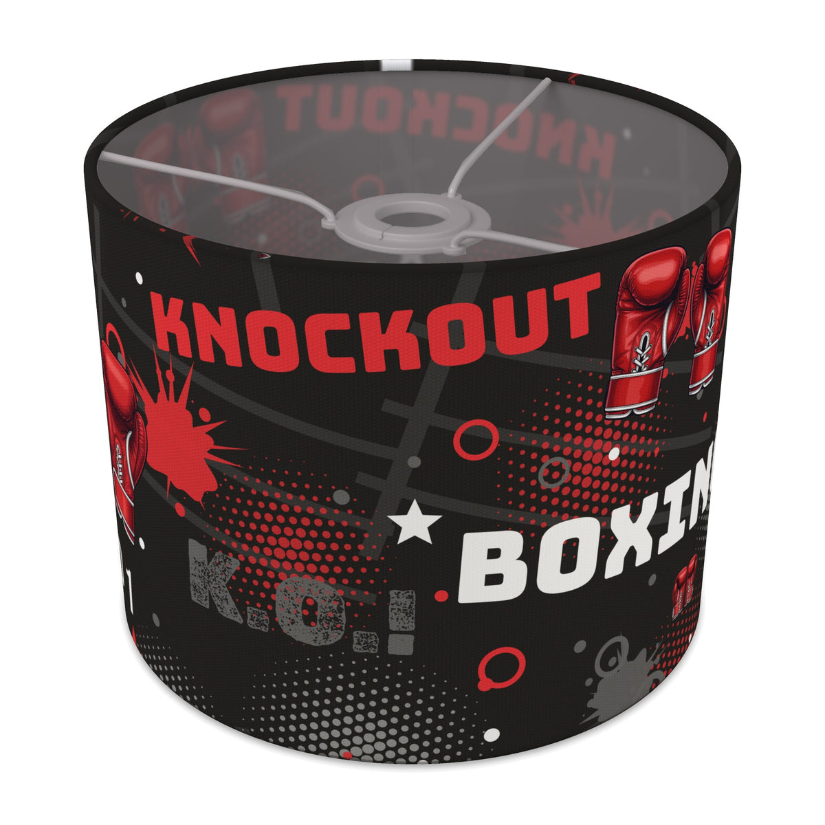 Black Knockout Boxing II lampshade - 25cm x 20cm Ceiling
