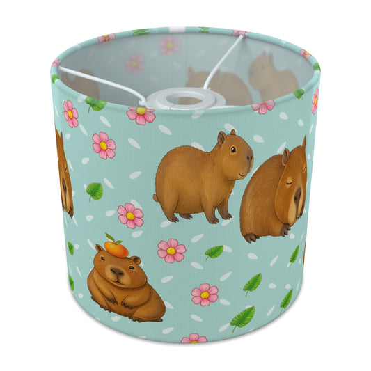 Teal Capybara Chill II lampshade - 20cm x 18.5cm Ceiling - main photo