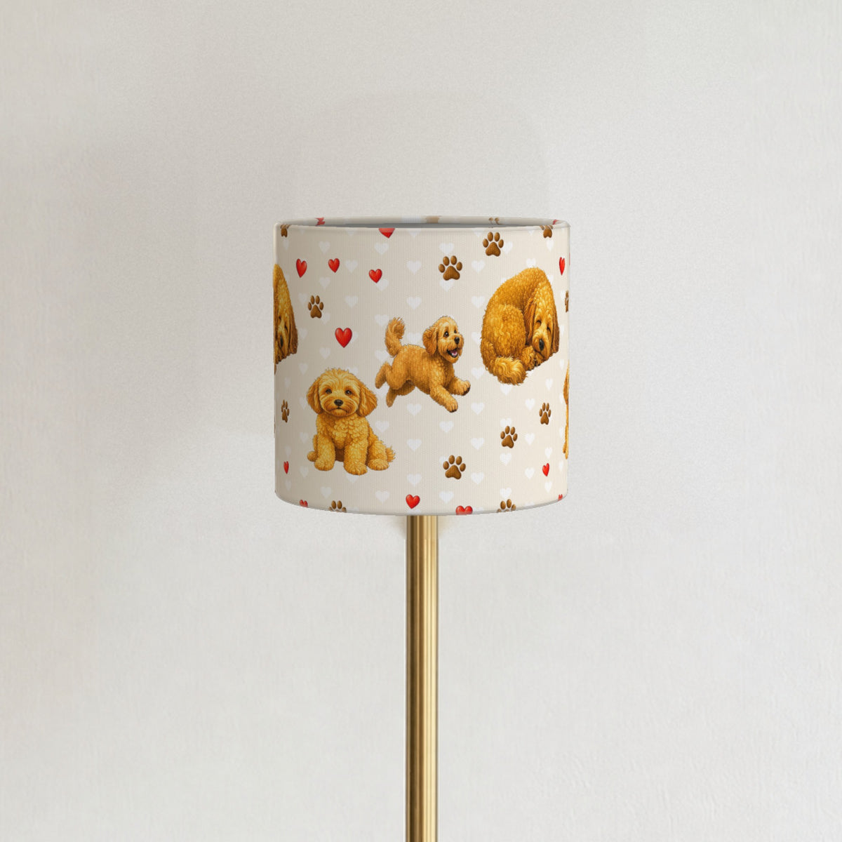 Cream Cockapoo Love II lampshade - 20cm x 18.5cm Ceiling - photo 3