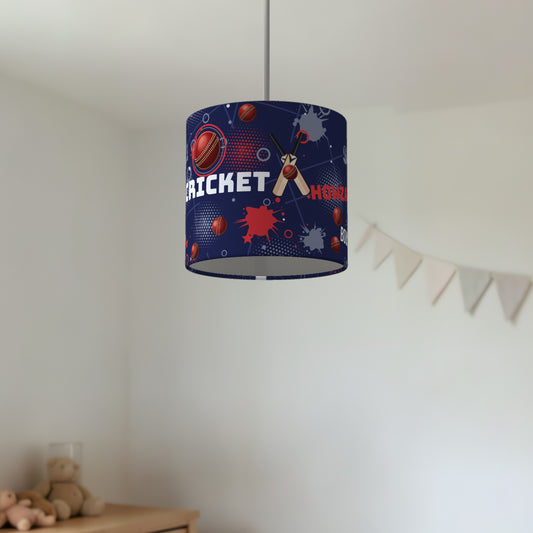 Navy Cricket Crazy II lampshade - 20cm x 18.5cm Ceiling - photo 2