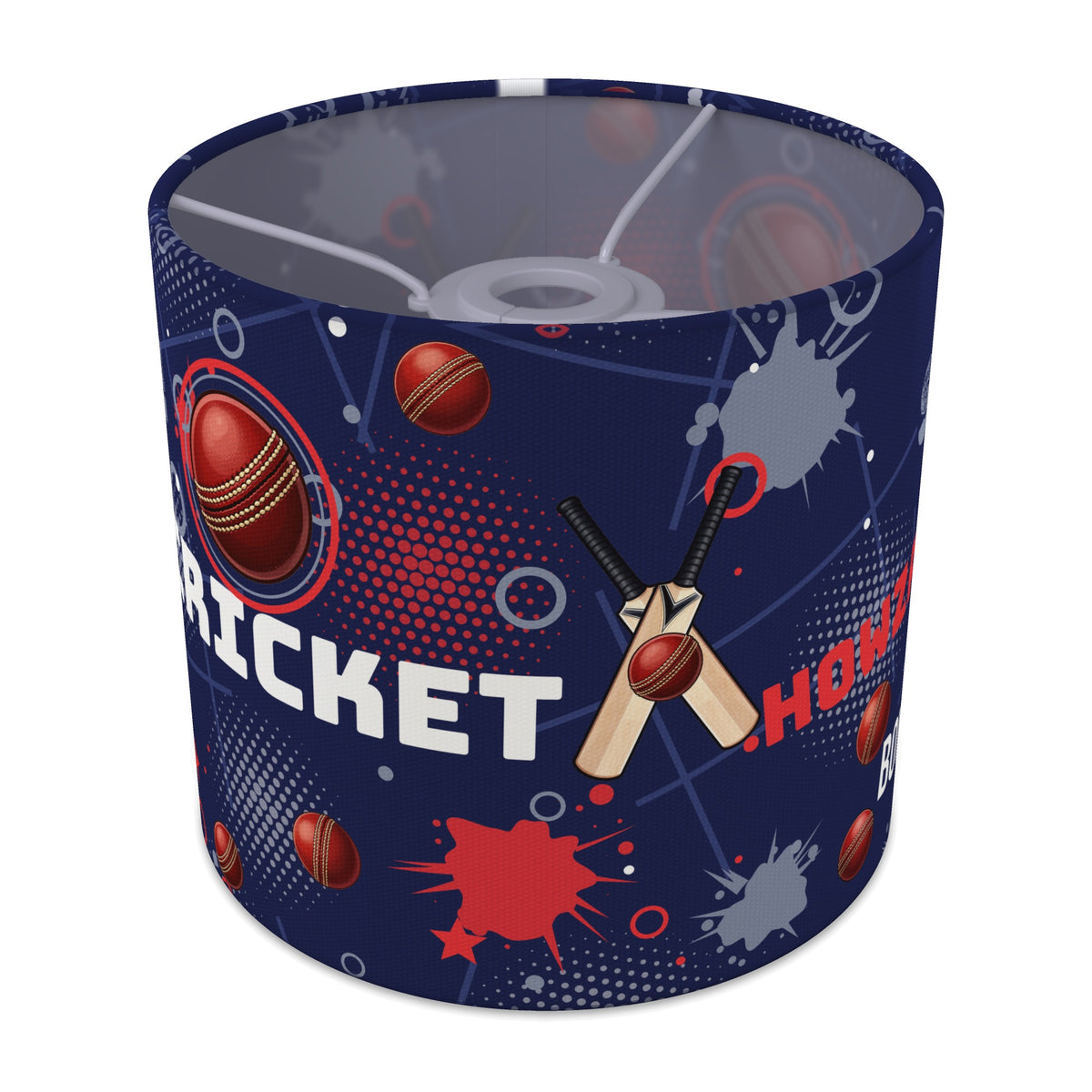 Navy Cricket Crazy II lampshade - 20cm x 18.5cm Ceiling - main photo
