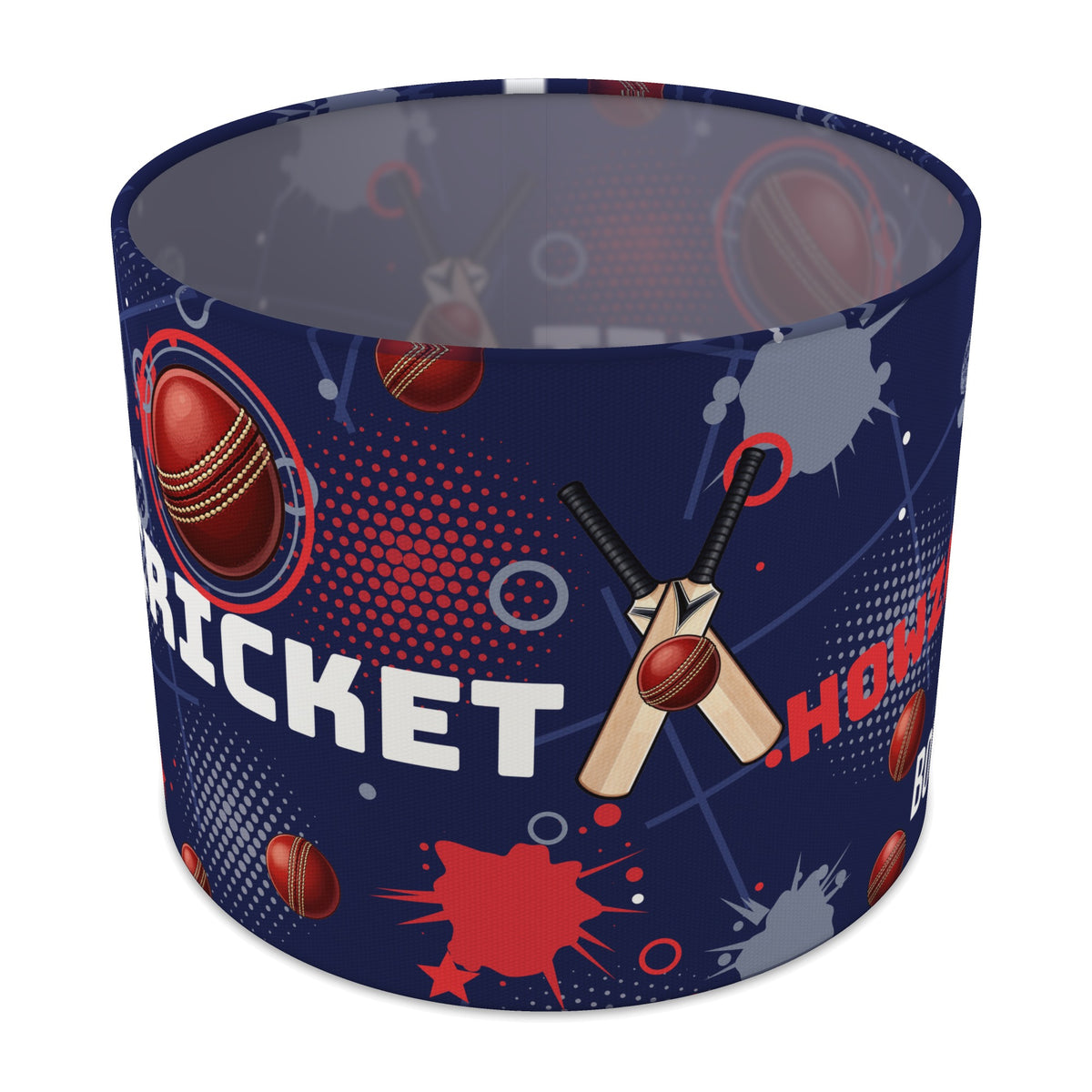 Navy Cricket Crazy II lampshade - 25cm x 20cm Table