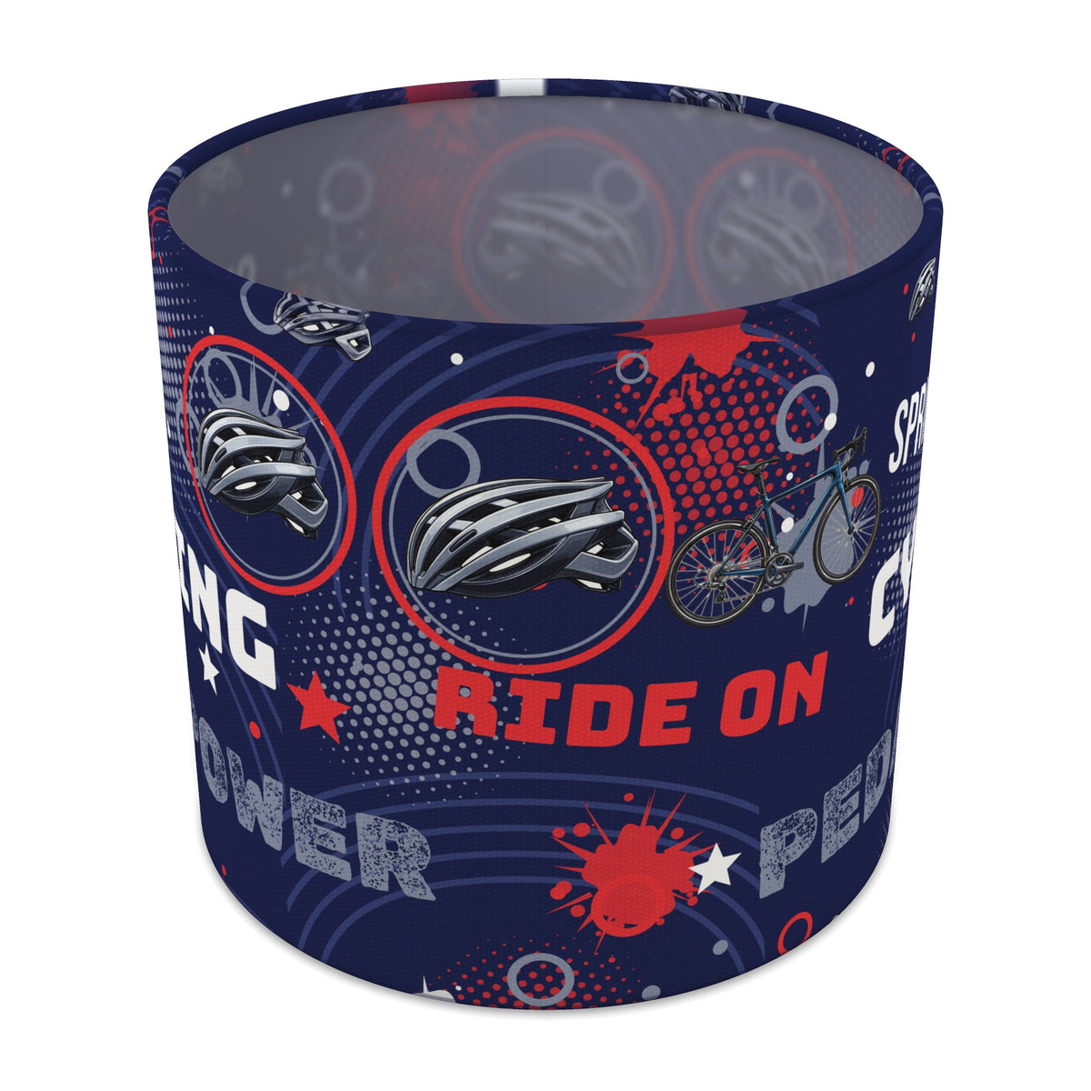 Navy Pedal Power II lampshade - 20cm x 18.5cm Table