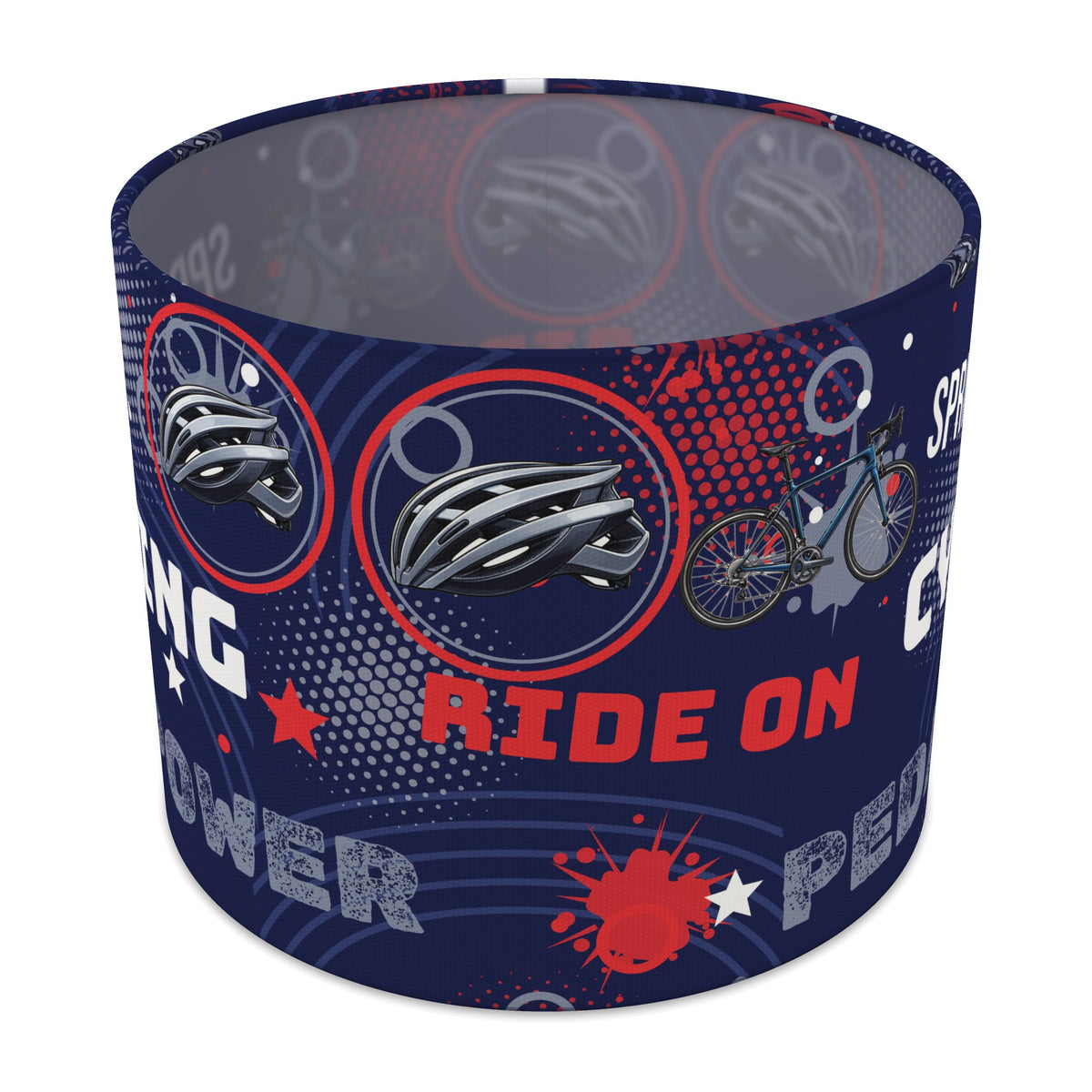 Navy Pedal Power II lampshade - 25cm x 20cm Table
