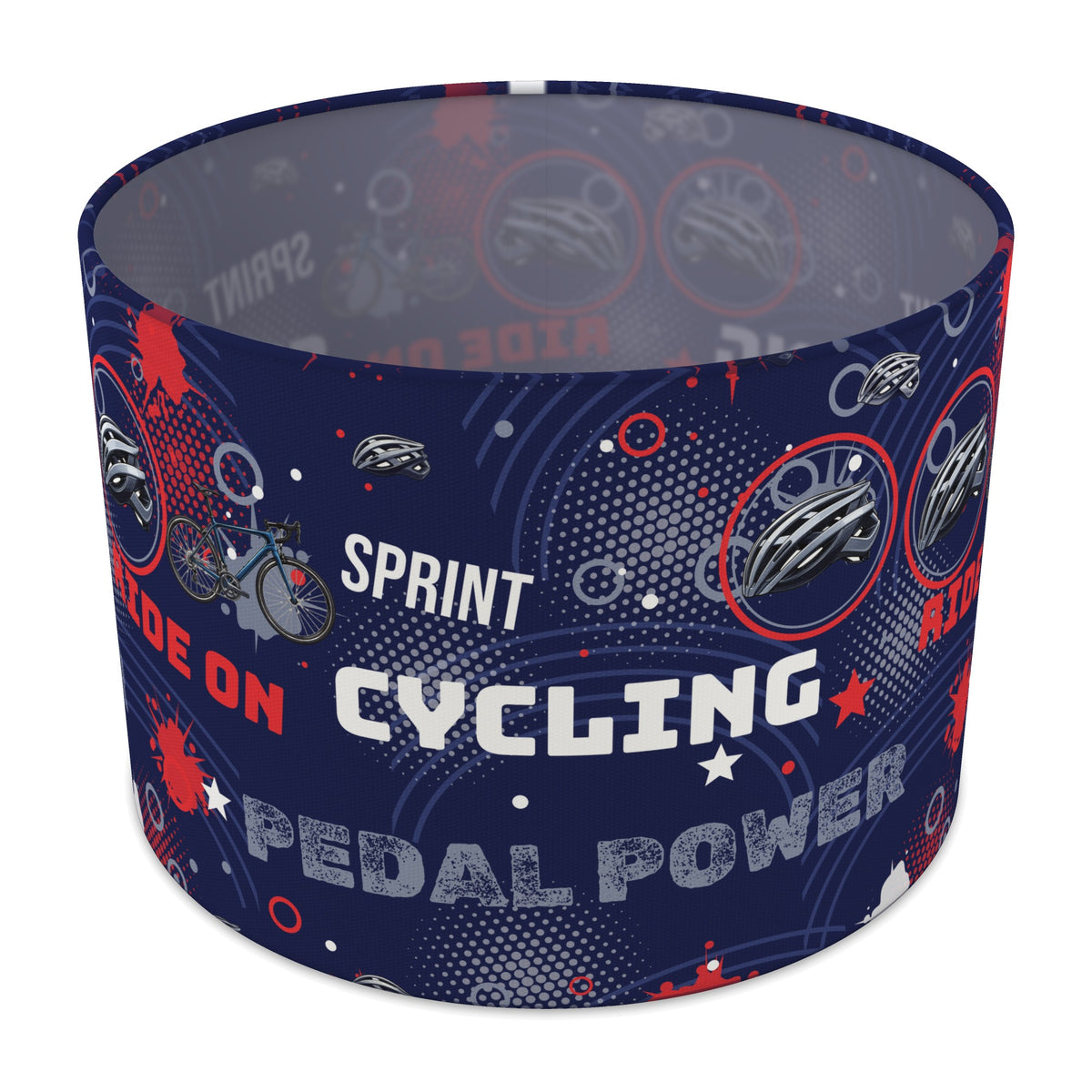 Navy Pedal Power II lampshade - 30cm x 21cm Table