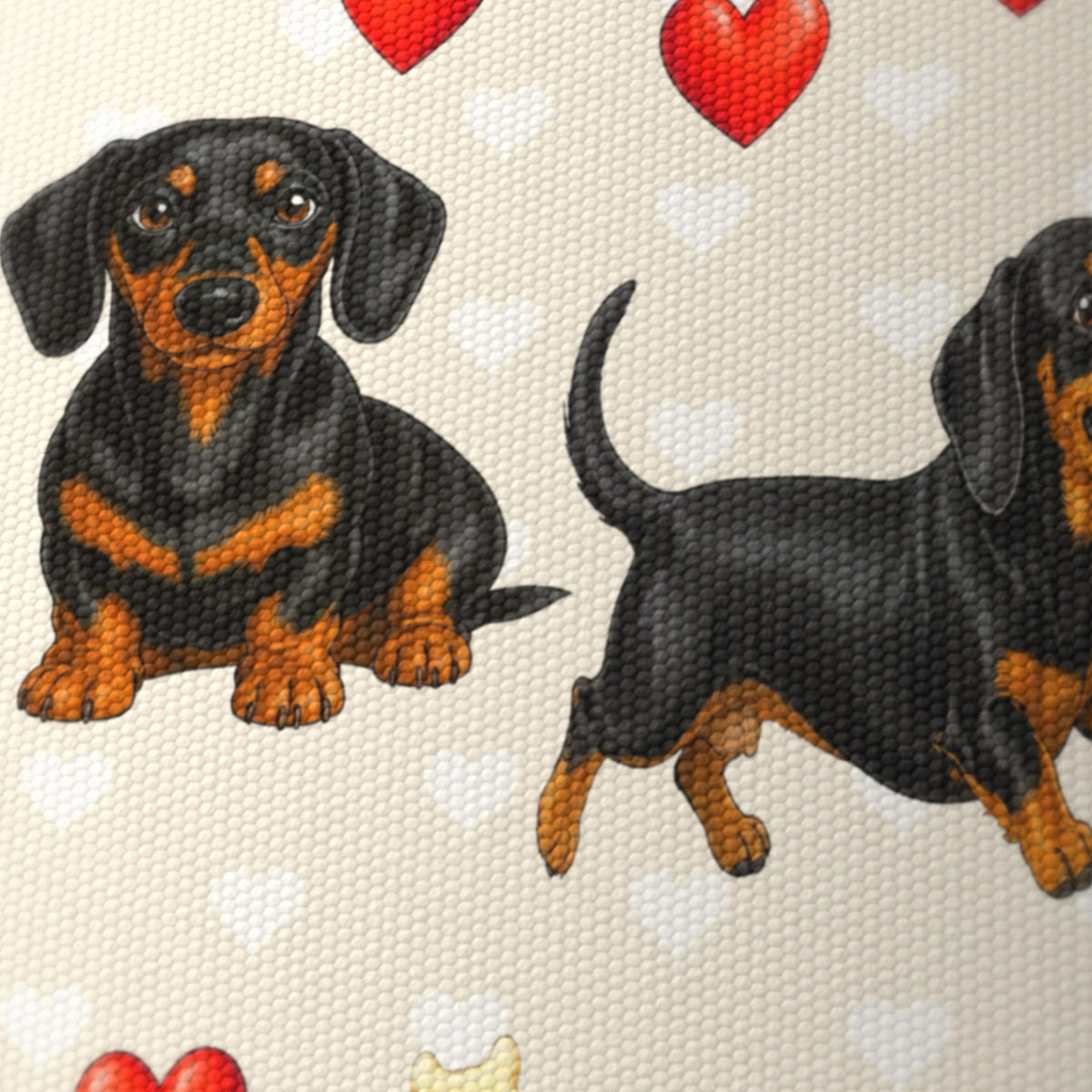 Cream Dachshund Love II lampshade - 20cm x 18.5cm Ceiling - photo 6