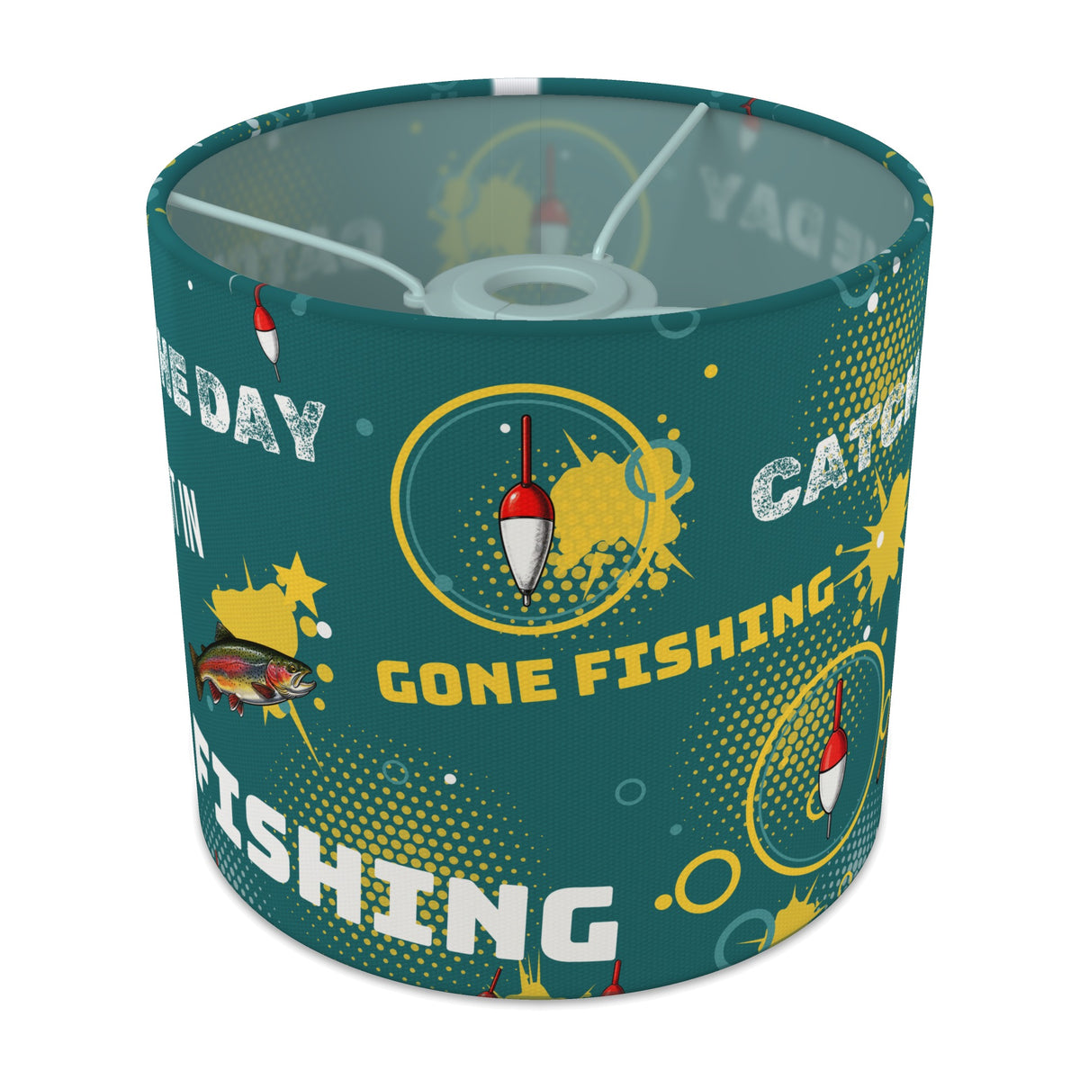 Teal Reel It In II lampshade - 20cm x 18.5cm Ceiling - main photo