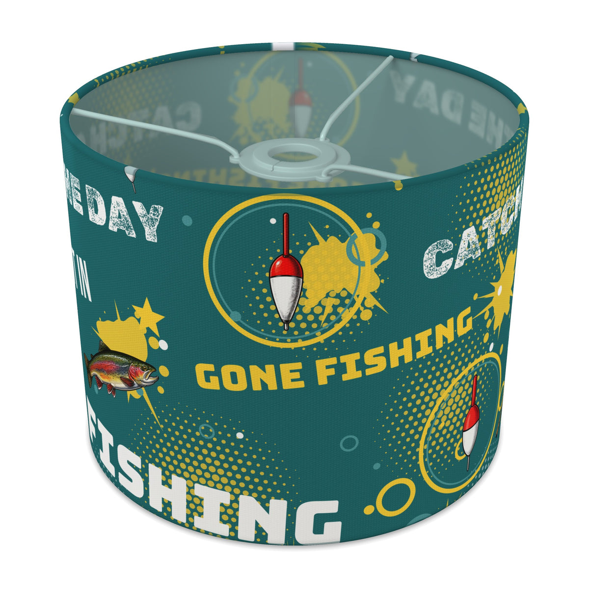 Teal Reel It In II lampshade - 25cm x 20cm Ceiling