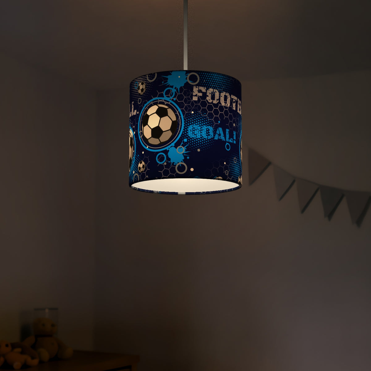 Navy Football Crazy II lampshade - 20cm x 18.5cm Ceiling - photo 5